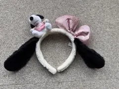 スヌーピー付きミニーマウスカチューシャ