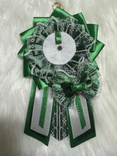 緑×白 ロゼット♥ハンドメイド作品【3】