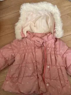 ピンク フード付き アウター 80cm