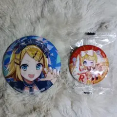 【2個セット】初音ミク 雪ミク2024あそーと 缶バッジ　鏡音リン
