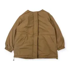 リバーシブル 中綿ジャケット ノーカラー 丈短 vintage