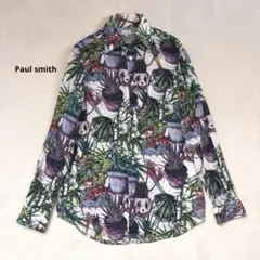 Paul smith ポールスミス　シャツ　総柄　植物　ボタニカル　サボテン