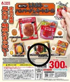 超リアル! レトルトハンバーグ&ミートボール マスコット ガチャ ガチャガチャ