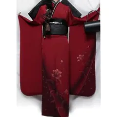 美品】振袖6点セット168cm◇黒ブラック系正絹成人式前撮りフルセット 