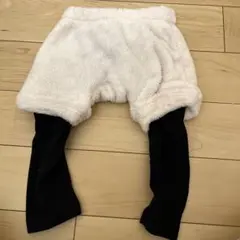 ⑧ファー素材 ショートパンツ レギンスセット 80