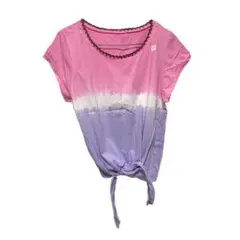 エルロデオ　ピンク半袖Tシャツ 紫パッチワックカットソー　y2k 平成ギャルのサムネイル