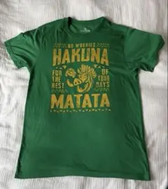 ライオンキング Tシャツ M グリーン　ディズニー　緑　グリーン