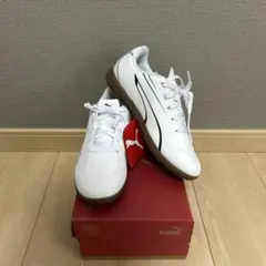 新品未使用Puma サッカー、フットサル室内トレーニングシューズ白22.5cm