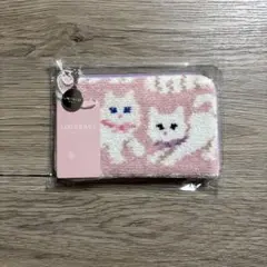 厳選したお顔！完売品　ラブラリーバイフェイラー　L字ポーチ　　モフモフネコチャン