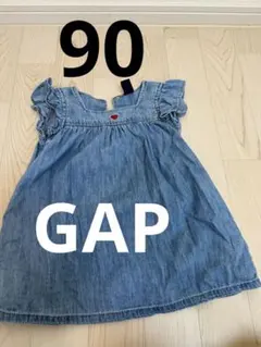 ベビーGAP ワンピース　デニム　ハート　90 スカート
