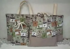 ねこ柄 ハンドメイド 入園入学4点セット 入園入学グッズ レッスンバッグ 他