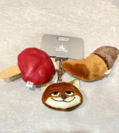 【新品】ニック・ワイルド ぬいぐるみキーホルダー・キーチェーン 肉球＆しっぽ