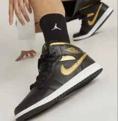 28cm NIKE AIR JORDAN1 MID Black 新品