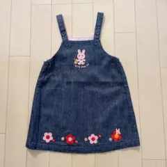 美品♪ミキハウス ワンピース ジャンパースカート　90