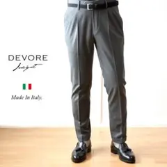 美品 48 DEVORE Incipit ストレッチ 麻綿 テーパードパンツ 白 - メルカリ