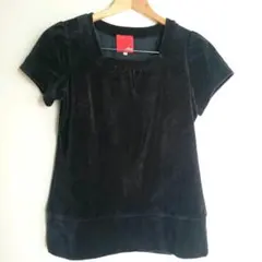 A⑨ 値下げ✨【美品！vikii ネイビー ベロアトップス】ヴィッキー