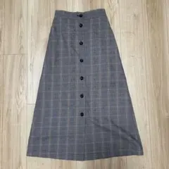 w closet チェック柄 ロングスカート