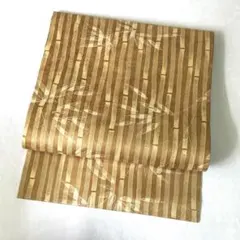 名古屋帯 絞り 竹模様 山藍摺色 O-6165 名古屋帯 絞り 竹模様 山藍摺色 O-6165の通販 by リユース着物わびさび