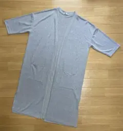 ロング丈 カーディガン グレー Mサイズのサムネイル