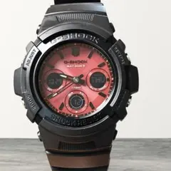 稼働 G-SHOCK AWG-M100SAR-1AJF 電波ソーラー 赤文字盤