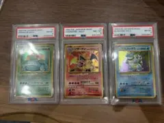 PSA8 旧裏 御三家セット かえんリザードン フシギバナ カメックス