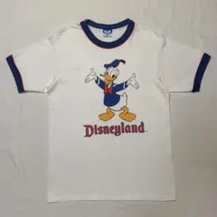 レア 希少 80s Disney ディズニー ドナルドダック リンガーネックT 