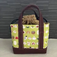 【ハンドメイド】トートバッグ型のミニ巾着ポーチ