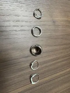 Aroq シルバーリングセット 5点