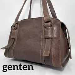 ✨美品✨ genten ゴートレザー ハンドバッグ ミニボストン 本革のサムネイル