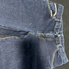 ダークブルー ストレートフレアデニム