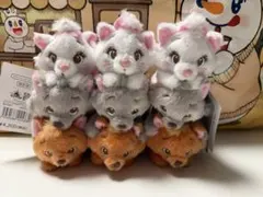 おしゃれキャット マリー、ベルリオーズ、トゥルーズ ぬいぐるみキーホルダー3点