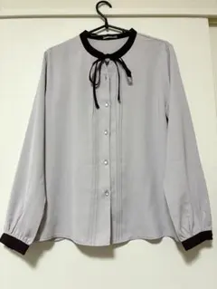 春服 Honeys ブラウス 長袖 リボン ラベンダー