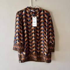 ZARA 幾何学模様 シャツ Mサイズ