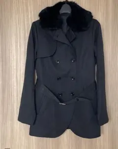 COMME CA ISM レディースコート　コート　冬　Ｌ　フェイクファー襟
