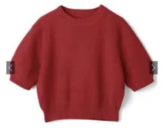 GRL パフスリーブニット 半袖ニット レッド L 美品 赤 トップス