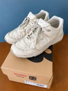 美品 New Balance W991 OW made in UKオフホワイト - メルカリ