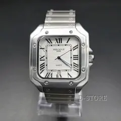 D-STOREクォーツ腕時計 シルバー×ホワイト文字盤 サントスガルベLM