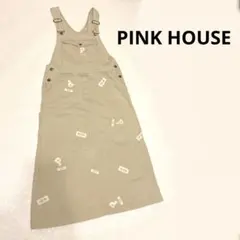 【PINK HOUSE】ベージュ オーバーオール