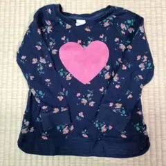 花柄ハートデザイン トレーナー 3歳用