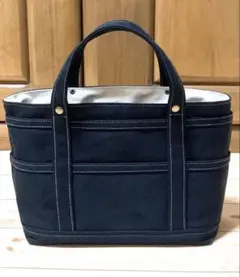 ポケットいっぱい♡帆布のミニトートバッグ風ツールボックス♡ブラック