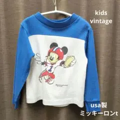 ミッキーマウス ヴィンテージ 長袖カットソー
