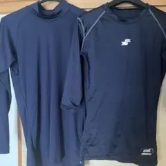ネイビー 長袖 アンダーシャツ Mサイズ　2枚セット
