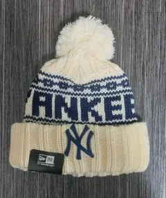 ニューヨーク ヤンキース ポンポン付き ニット帽 タイプ Ｗ ビーニー