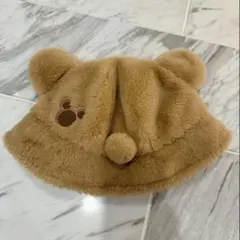 ダッフィー耳付きフリース帽子