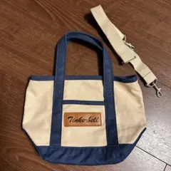 ティンカーベル手提げバック 底マチ　肩ひもつき
