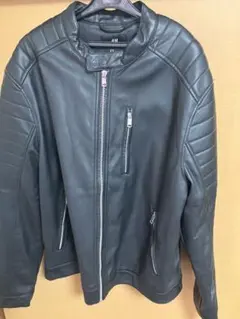 H&M ブラック ライダースジャケット XL