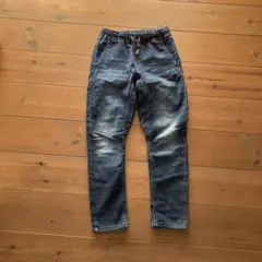 ウエストゴム デニム風 ロングパンツ 160