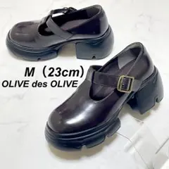 【未使用級】OLIVE des OLIVE Tストラップシューズ 厚底 Mのサムネイル