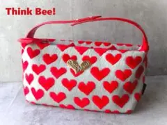 中古　Think Bee!　シンクビー！　ハート柄　ハンドバッグ