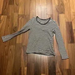 無印良品　ストライプ 長袖Tシャツ